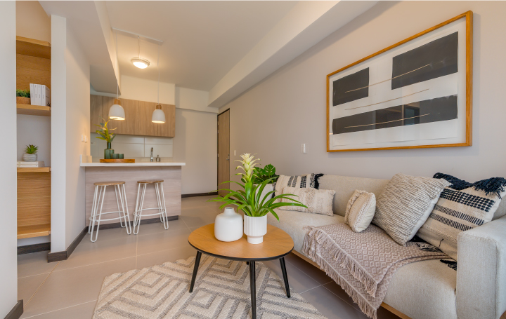 salón apartamento modelo hacienda niquia