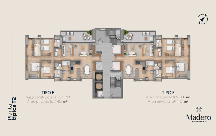 Planta torre 2  Madero de los Bosques