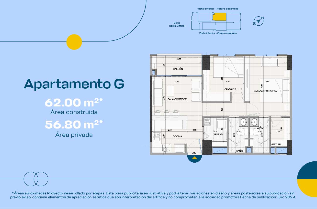 Plano tipo G Cristtali apartamentos 