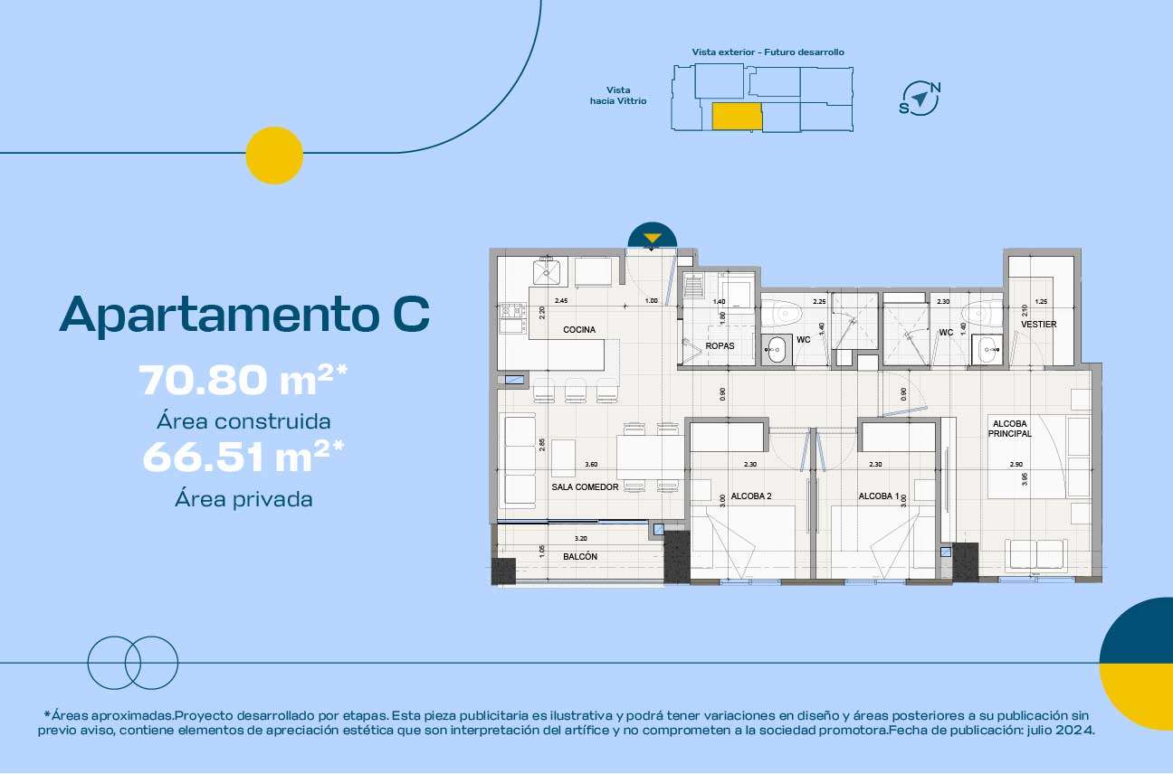 Plano apartamento Tipo C