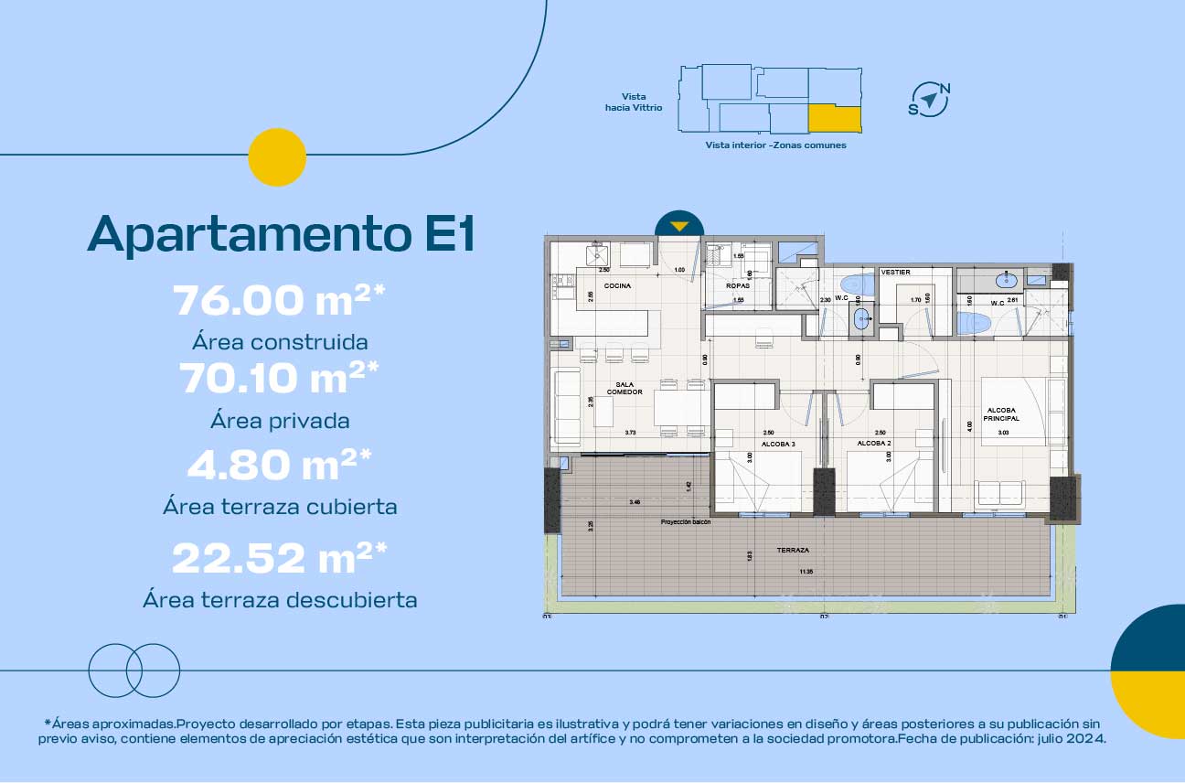 Plano tipo E1 Crtisttali