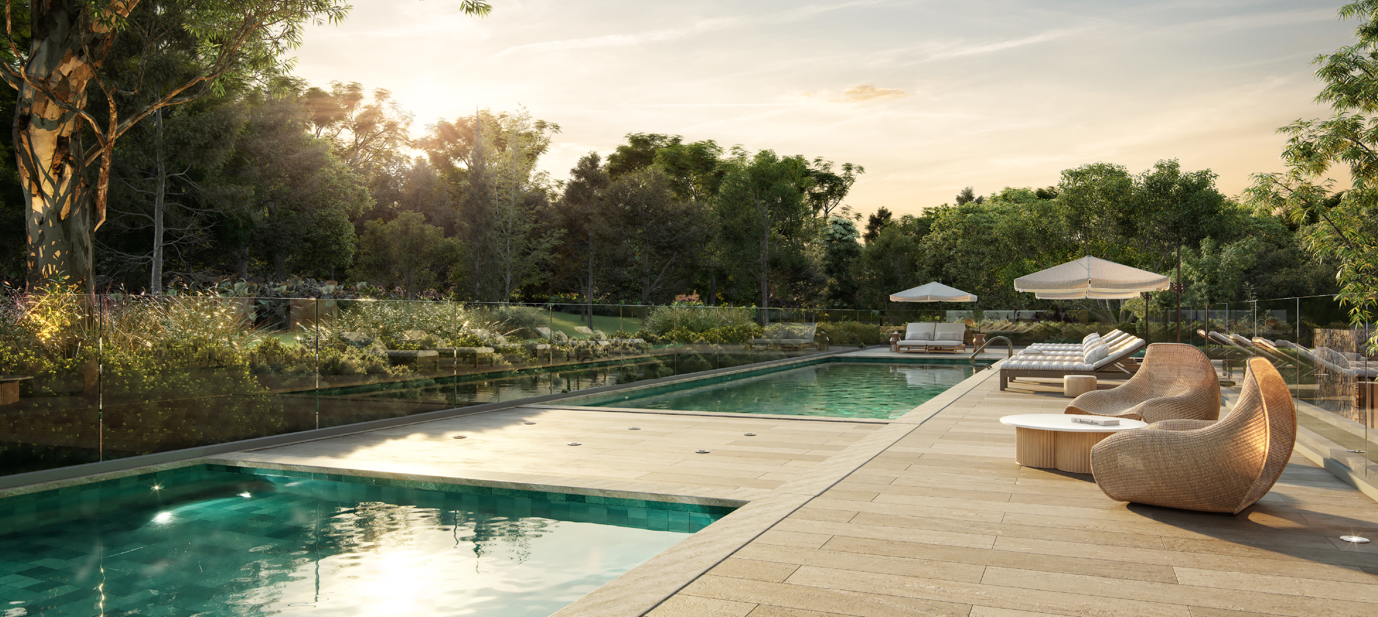 Piscina del proyecto Parc Avignon en el Poblado