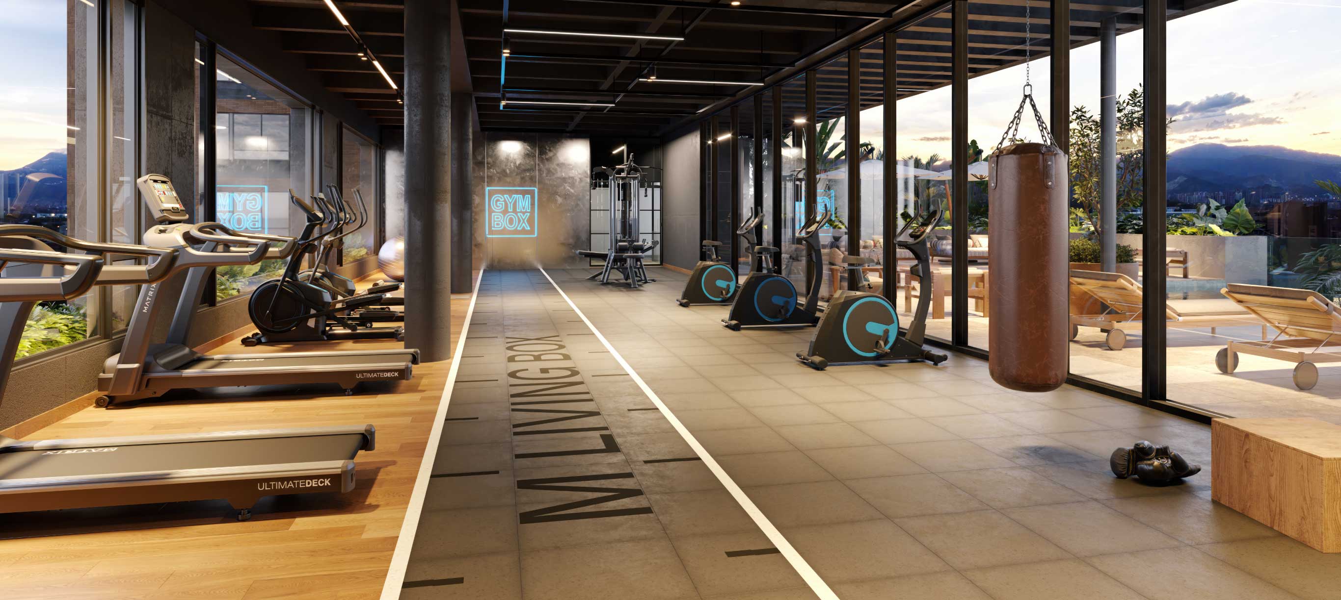 Gimnasio del proyecto m living