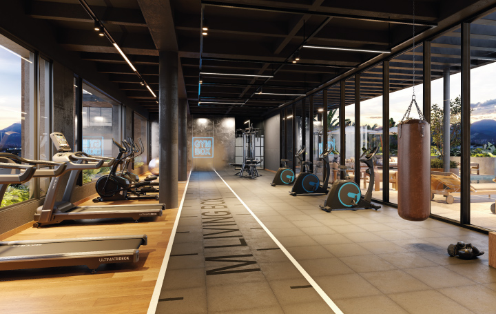 M Living Airbnb Suites gimnasio