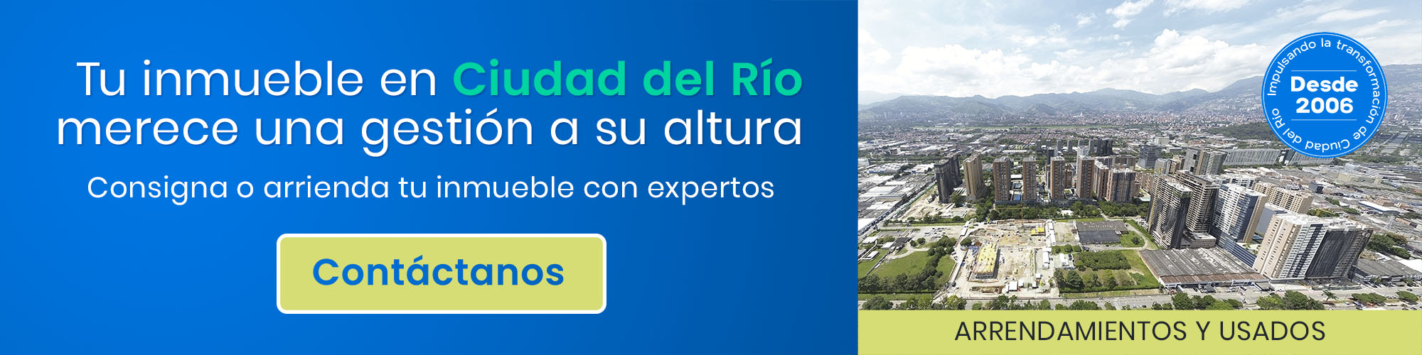 Banner arrendamientos ciudad del río