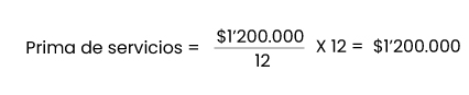 como calcular la prima de servicios